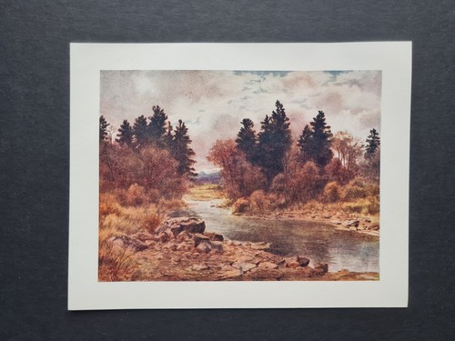 Antique 1907 print winter - 1907,