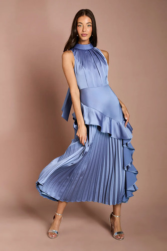 Coast blue midi dress - blue,