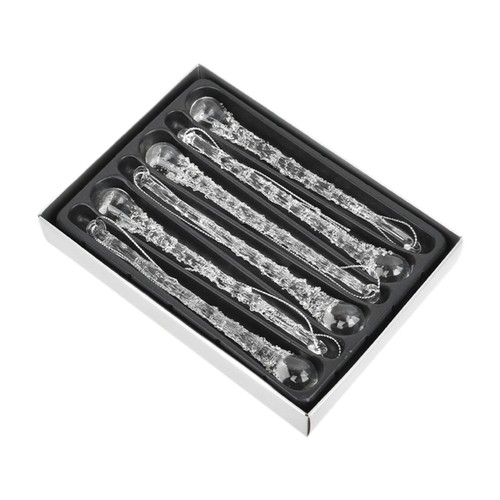 Pieces glass icicle ornament - 6,