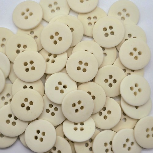 50x cream buttons - buttons, 18mm