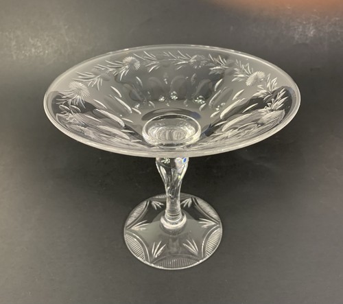 Stuart crystal footed compote - stuart,