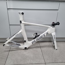 PLANET X EXOCET 2 FRAMESET  CARBON TT FRAME FORKS TIME TRIAL WHITE LARGE