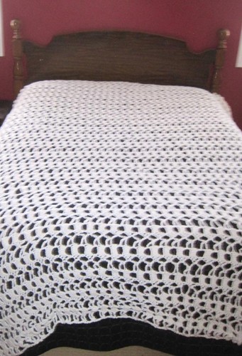 Hand crochet white heavy - hand,