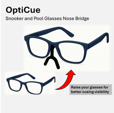 Snooker Glasses - Raised Nose Bridge, Clearer Shots, Current Glasses - OptiCue