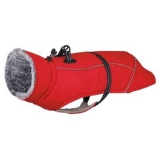 Red, Winter Dog Coat, Warm Fleece Lined with Harness, Waterproof, New, S/M/L