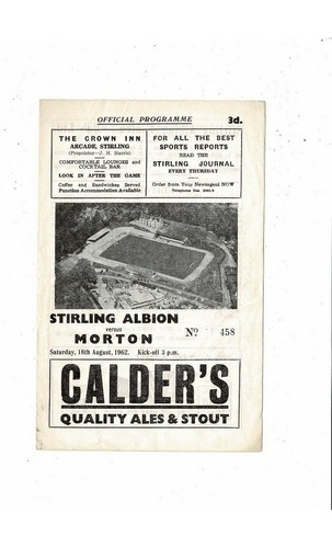 1962 stirling albion v - stirling,
