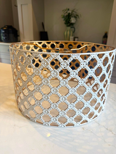 Gold metal geometric drum - geometric,