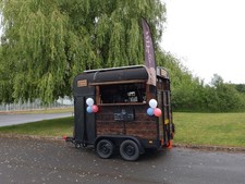 converted horse box coffee