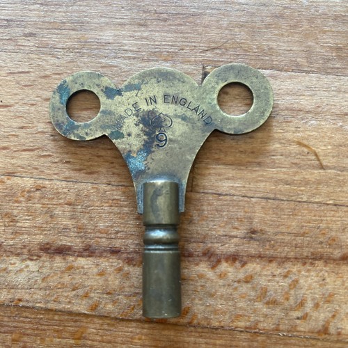 Vintage brass clock key - vintage,