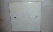 BT Extension Single Telephone Socket Wall Outlet Face Plate IDC Terminal #VID191