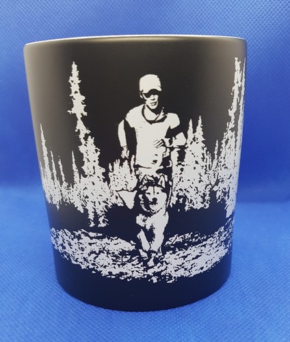 Black satin mug - black, canicross