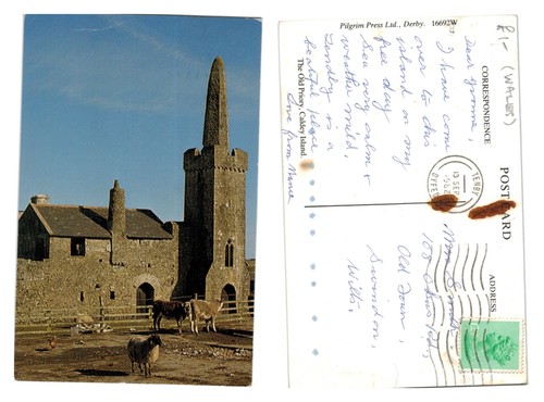Postcard the old priory - old,