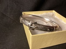 Vintage Chester Silver Hinged Belt Buckle Bangle. 1909-1910