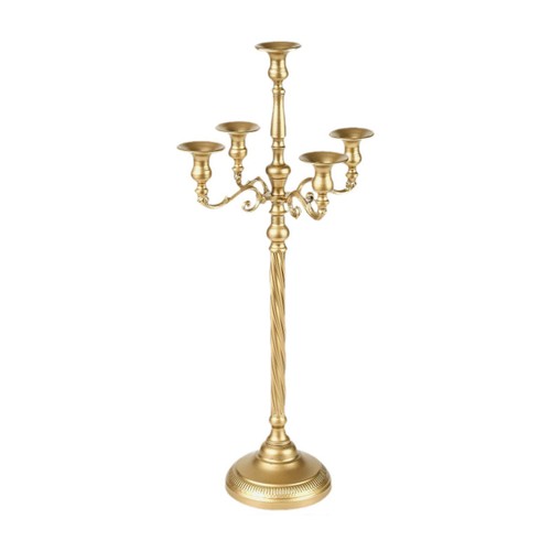 Gold floor candle holder - gold,