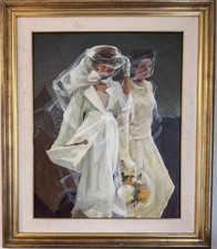 Very large oil painting young