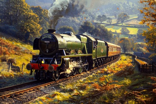 Steam train canvas - steam,