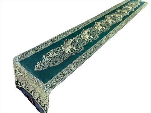 Asian table runner elephants - table,