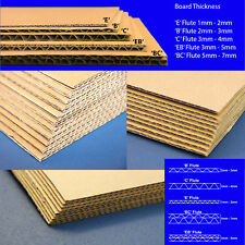 BROWN CORRUGATED CARDBOARD SHEETS A5 A4 A3 A2 A1 A0  SINGLE AND DOUBLE WALL