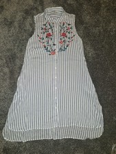 Zara Blue and White Sleevless