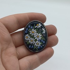 Vintage Flower Brooch Sterling