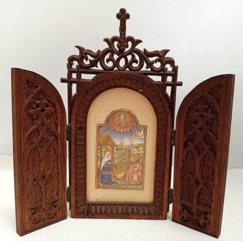 Antique gothic revival carved - gothic,
