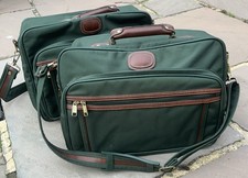 2x Marks and Spencer Vintage Green Traveller Holdall Travel Weekend Bag vintage 