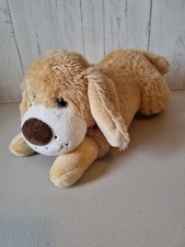 Playtive Junior Beige Puppy Dog Soft Toy Lying Down Comforter 
