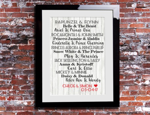 Personalised disney couples - personalised,