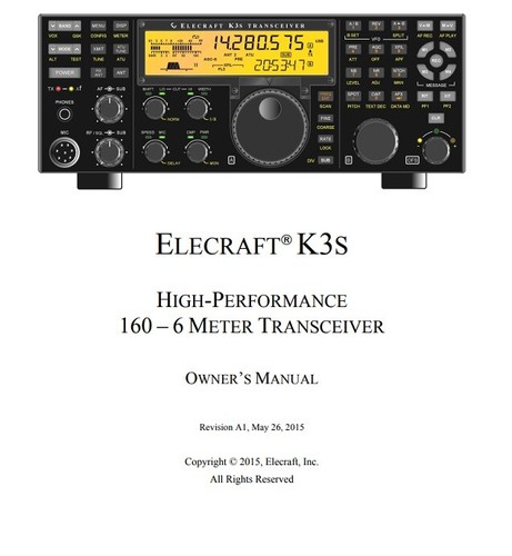 Elecraft e740258 k3s owners - elecraft,