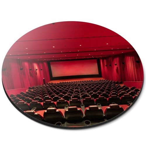 Round mouse mat - round, cinema