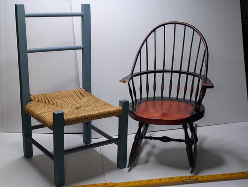 Primitive miniature chair set - primitive,