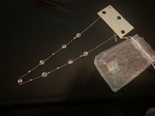 Stunning New Silver Plated Abalone M&S Necklace With Scarf Clip  & Gift Bag!