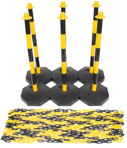 Yellow black safety barrier - yellow,