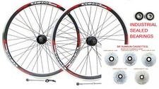 26" Mountain Bike Wheels , SEALED BEARINGS 7/8/9/10 Spd FRONT, REAR, 