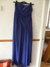 BRIDESMAID PROM  SIZE 14 CADBURYS PURPLE ONE SHOULDER CHIFFON DRESS EX COND