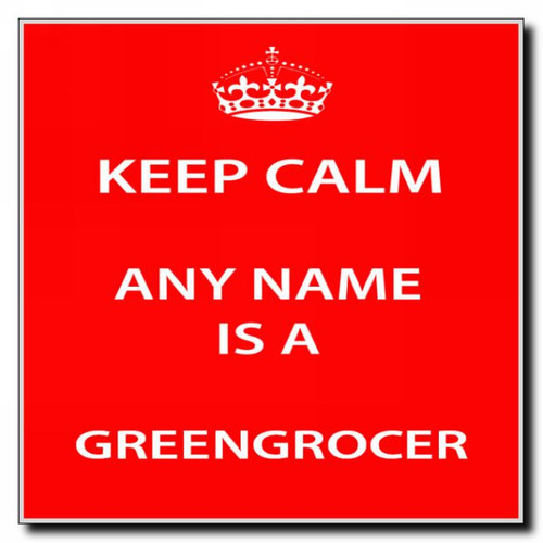 Greengrocer personalised keep - greengrocer,