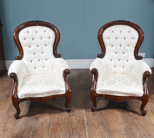 Pair victorian parlour - pair,
