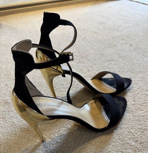 Zara black strappy - strappy, ankle