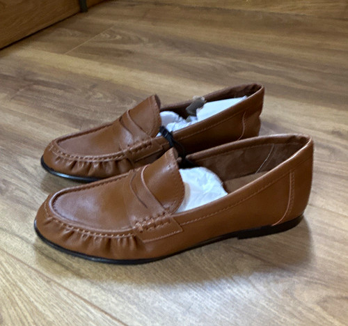 Zara brown slip loafers - zara,