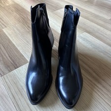 Fabulous New Zara Ladies Black Trafaluc Ankle Block Heel Boots UK 7 EU 40