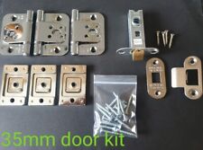 National Hickman Equivalent chrome standard door kit, hinges ,latch & keep set