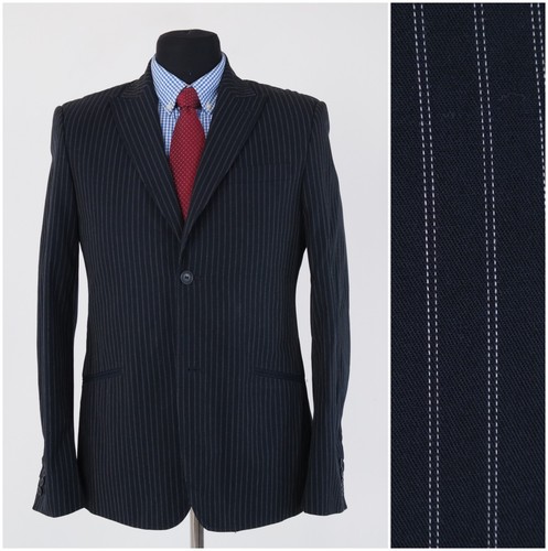 Mens striped black blazer - black,