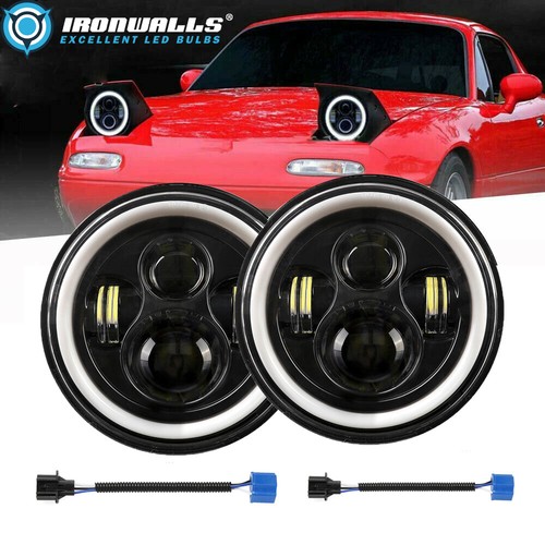 2pcs 7inch led headlights with - 2pcs,