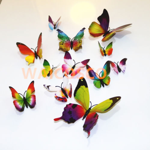 Pcs butterfly wall - 12, stickers