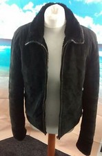 NafNaf Authentique 1990s sheepskin black Jacket. UK womens size Medium