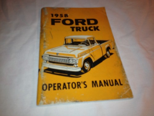 Vtg 1958 ford - vtg, operators