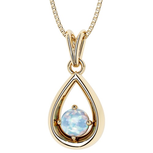 Oravo white opal teardrop - teardrop, halo