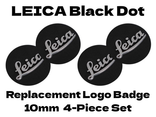 Leica logo badge black piece - logo, 4-piece