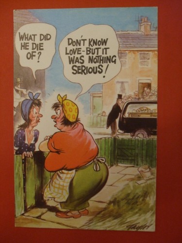 Saucy bamforth comic hearse - comic,