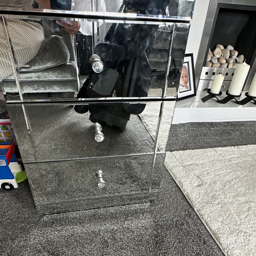Mirrored glass drawer - glass,
